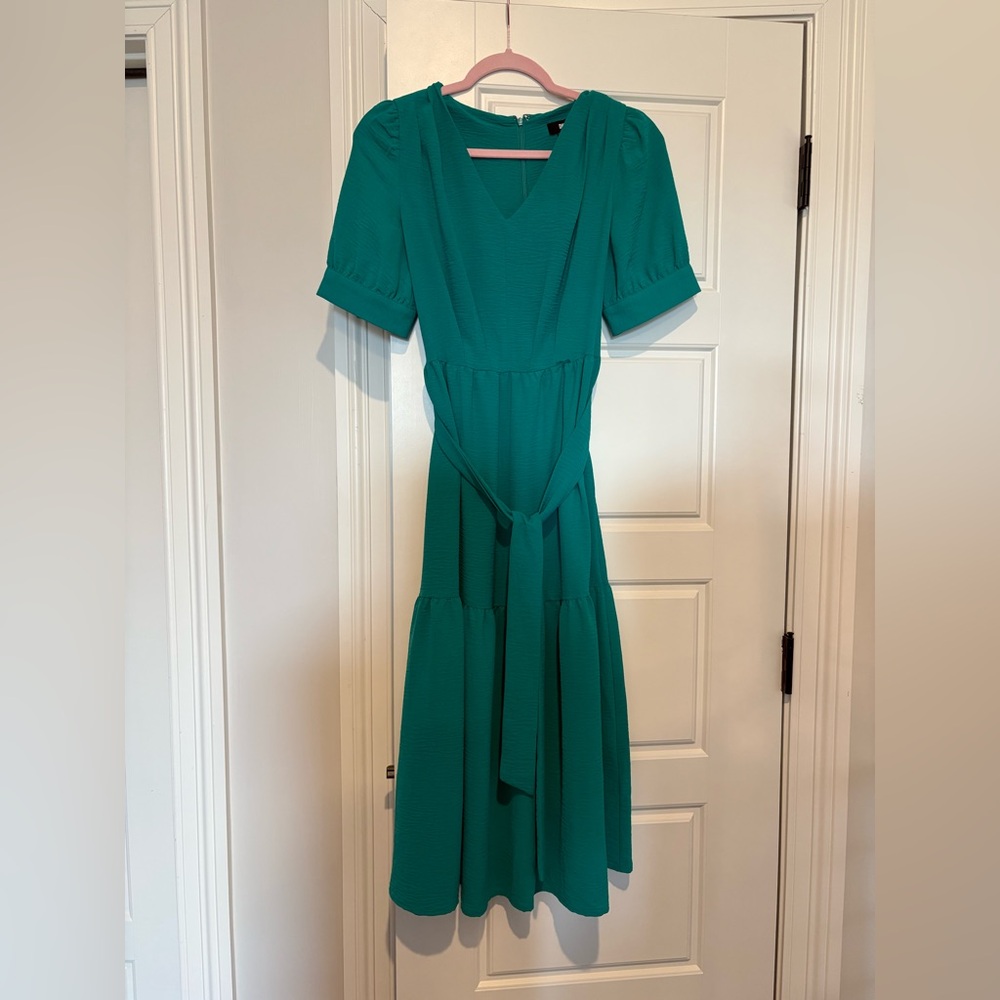 DKNY green midi dress